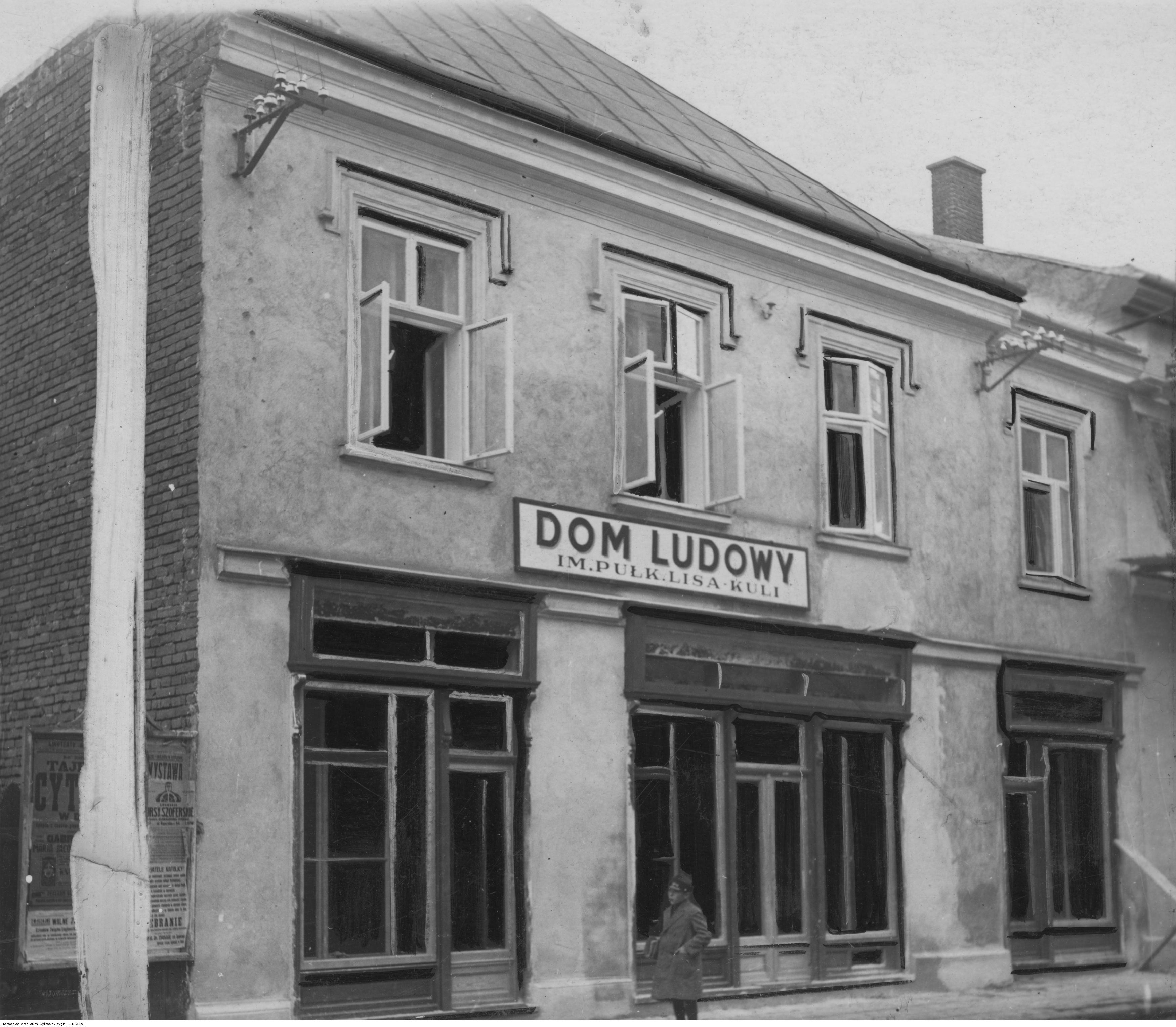 Dom Ludowy w Rzeszowie im. Pułkownika Lis-Kuli, rok 1925-1939