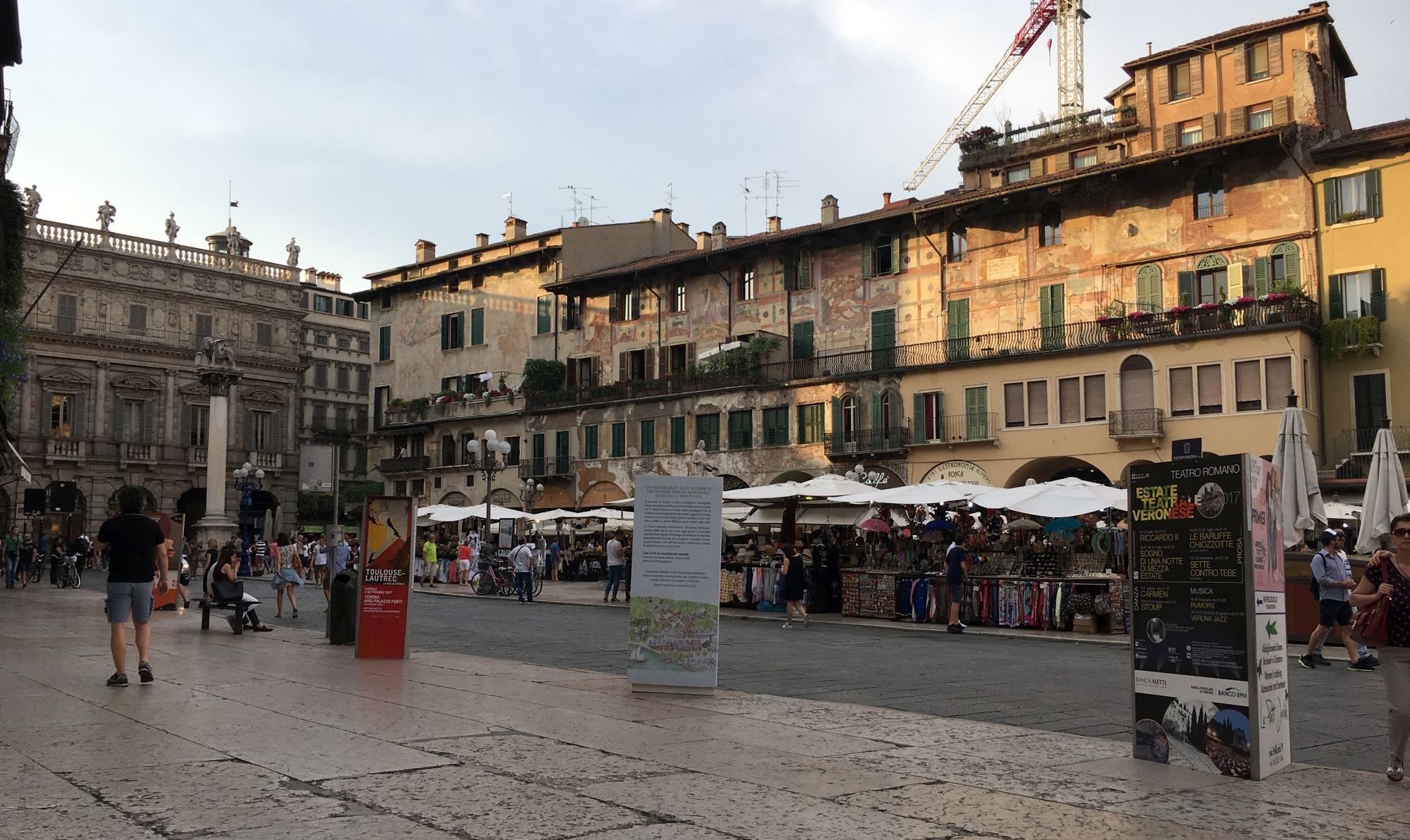 Verona Piazza Erbe (part of the square)